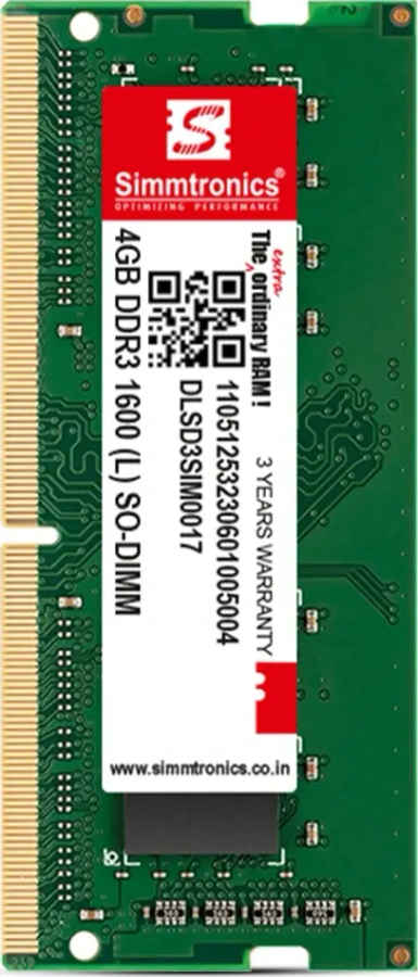 Simmtronics DLSD3SIM0017 4 GB DDR3L-1600 Laptop RAM