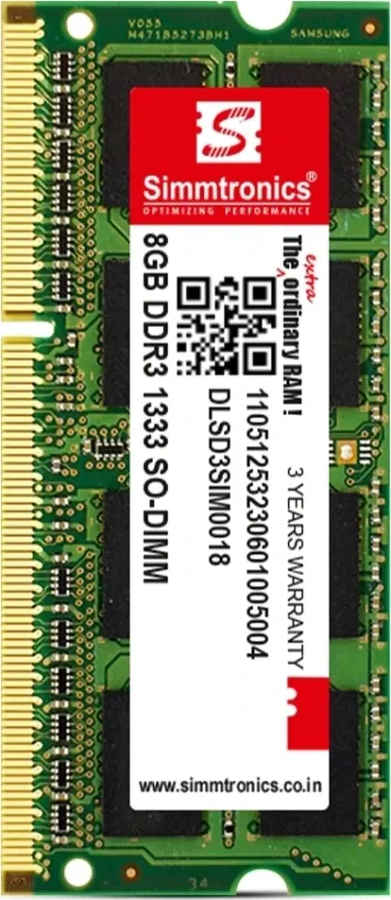 Simmtronics DLSD3SIM0018 8 GB DDR3-1333 Laptop RAM
