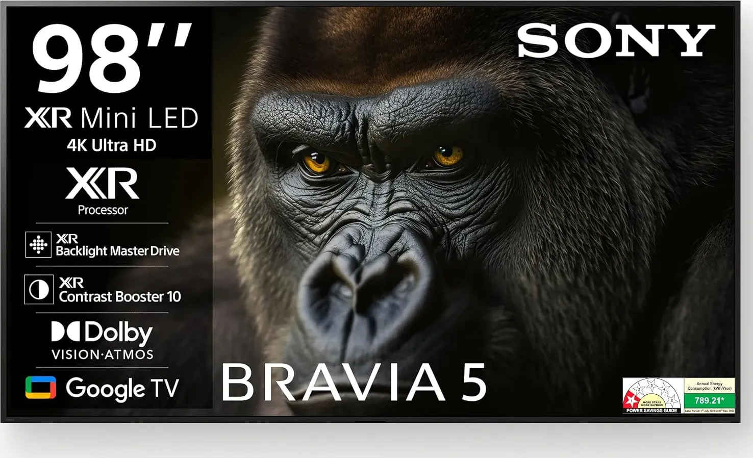 Sony Bravia 5 XR55 98 inch Ultra HD 4K Smart Mini LED TV (K-98XR55A)