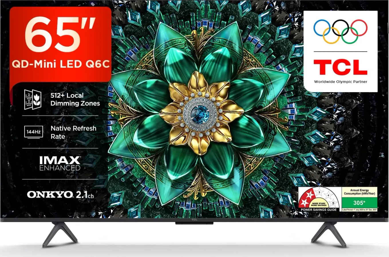 TCL Q6C 65 inch Ultra HD 4K Smart Mini LED TV (65Q6C)
