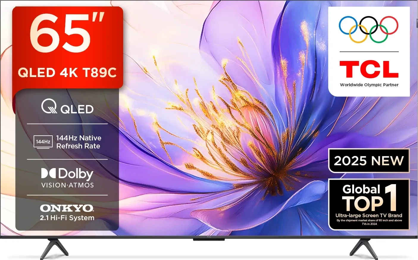 TCL T89C 65 inch Ultra HD 4K Smart QLED TV (65T89C)