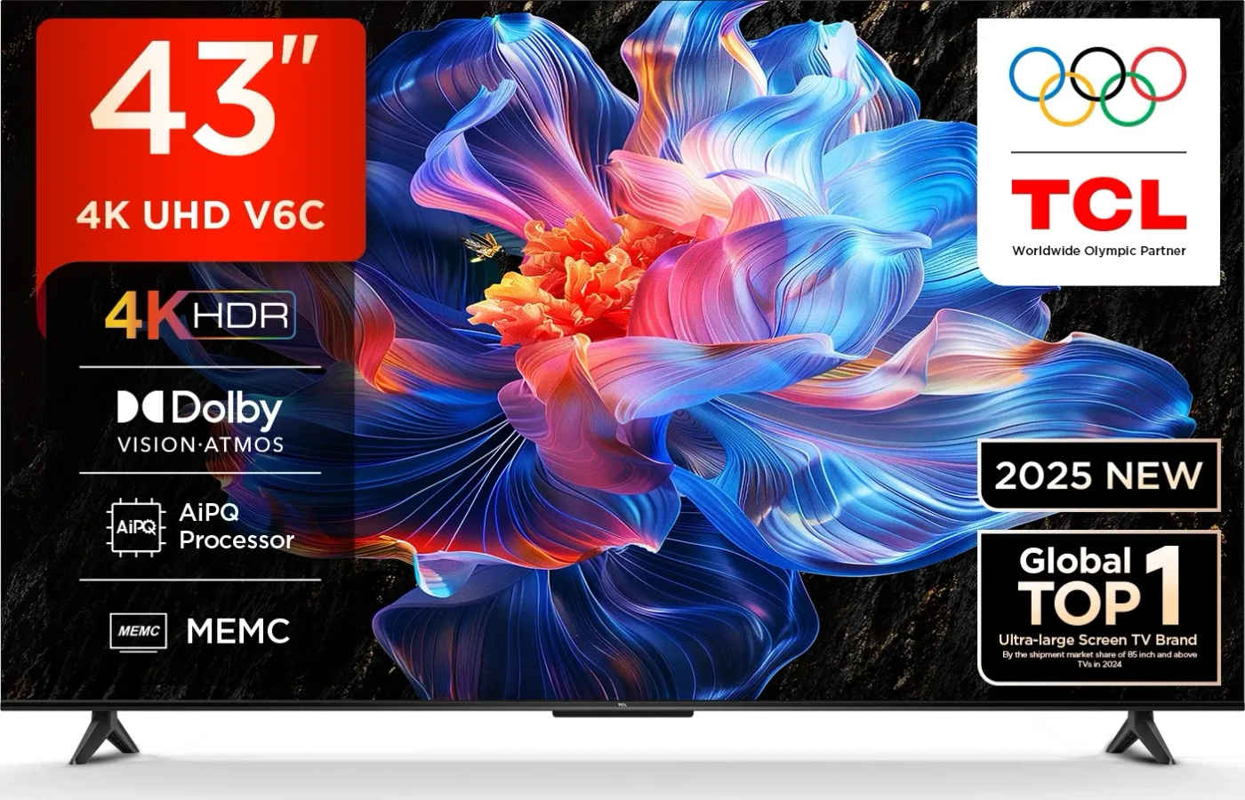 TCL V6C 43 inch Ultra HD 4K Smart LED TV (43V6C)