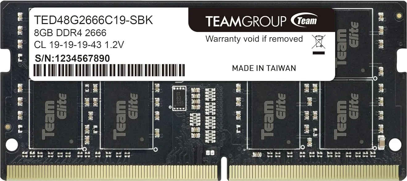 TeamGroup Elite TED48G2666C19-S01 8 GB DDR4-2666 Laptop RAM