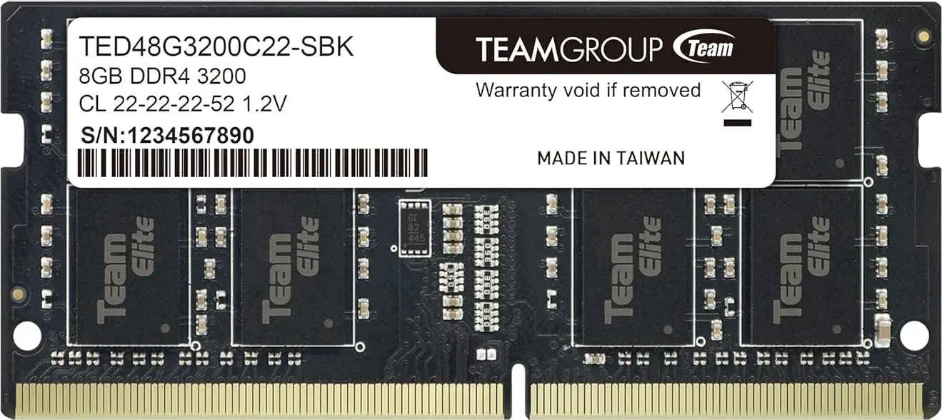 TeamGroup Elite TED48G3200C22-S01 8 GB DDR4-3200 Laptop RAM