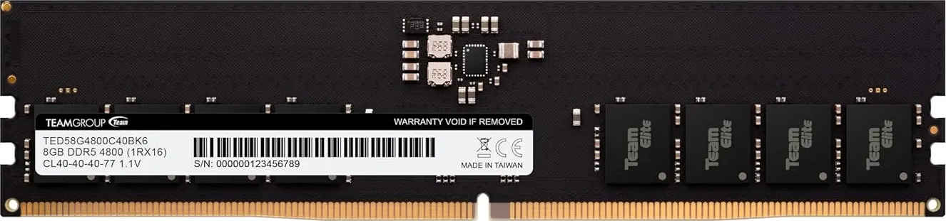 TeamGroup Elite TED58G4800C40016 8 GB DDR5-4800 Desktop RAM