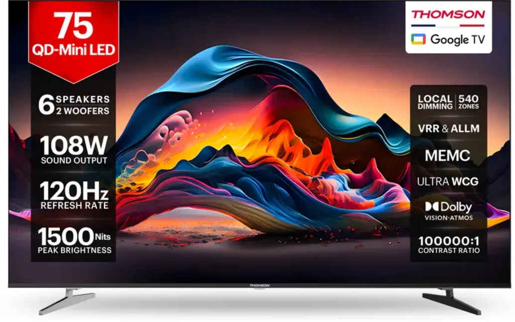 Thomson Masterclass Series 75 inch Ultra HD 4K Smart Mini LED TV (TH75QDMini1022)