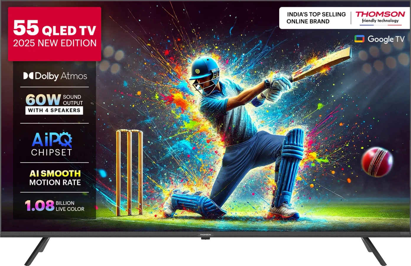 Thomson Phoenix 2025 Edition 55 inch Ultra HD 4K Smart QLED TV (55QAI1015)