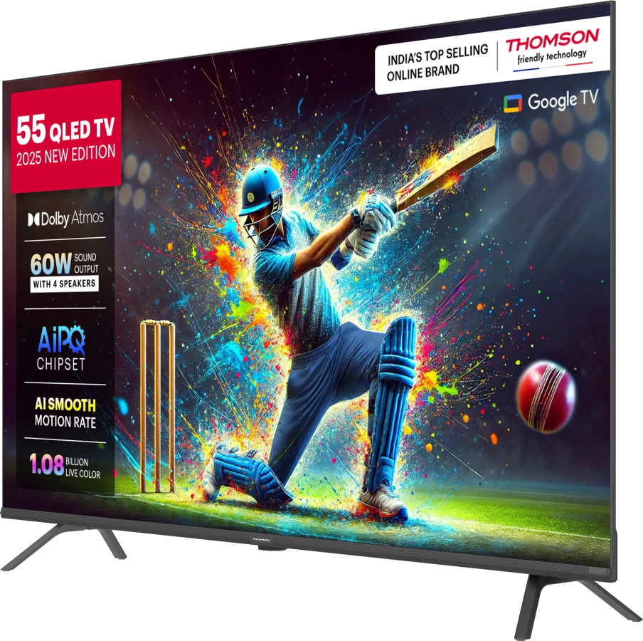 Thomson Phoenix 2025 Edition 55 inch Ultra HD 4K Smart QLED TV (55QAI1015)