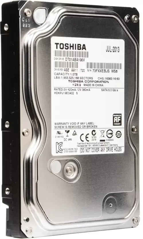 Toshiba AV DT01ABA100V 1 TB Desktop Internal Hard Disk Drive