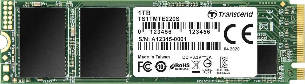 Transcend 220S 1TB PCIe Gen 3 Internal Solid State Drive