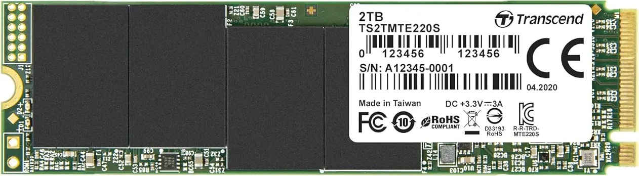 Transcend 220S 2TB PCIe Gen 3 Internal Solid State Drive