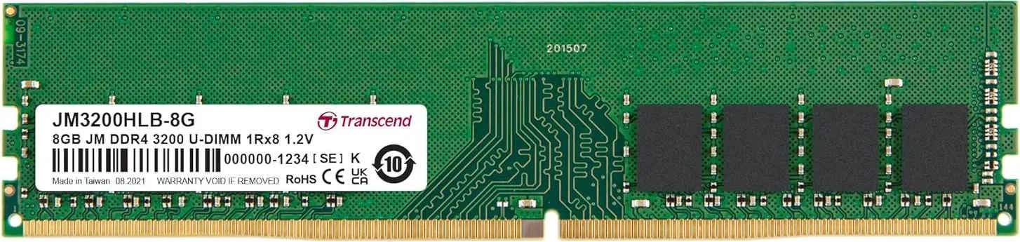 Transcend 8JM3200HLB-8G 8 GB DDR4-3200 Desktop RAM