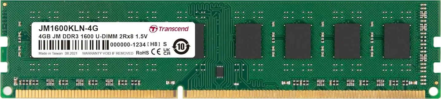 Transcend JetRam JM1600KLN-4G 4 GB DDR3-1600 Desktop RAM