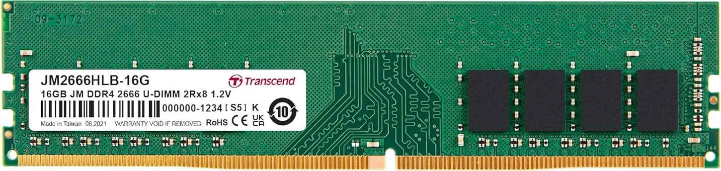 Transcend JetRam JM2666HLB-16G 16 GB DDR4-2666 Desktop RAM