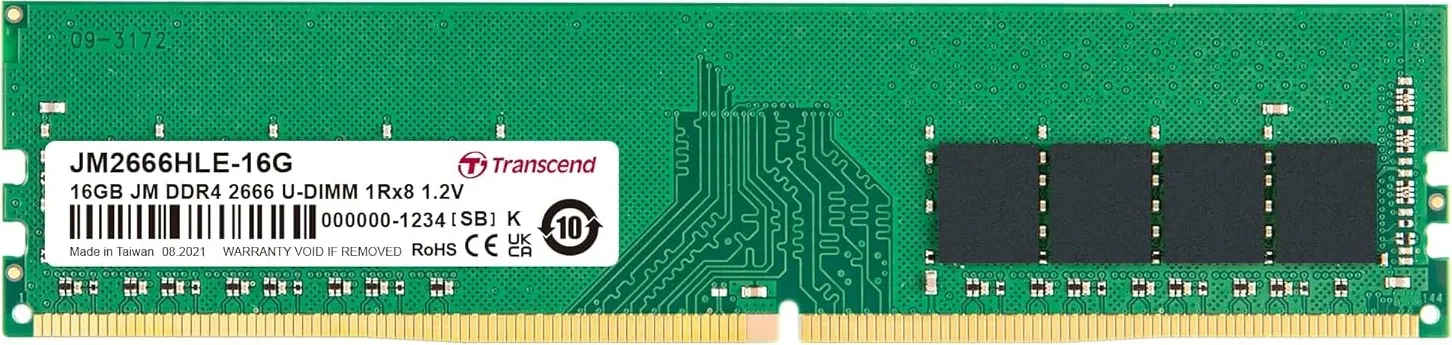 Transcend JetRam JM2666HLE-16G 16 GB DDR4-2666 Desktop RAM