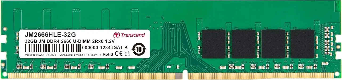 Transcend JetRam JM2666HLE-32G 32 GB DDR4-2666 Deskop RAM