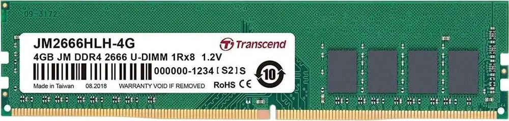 Transcend JetRam JM2666HLH-4G 4 GB DDR4-2666 Desktop RAM