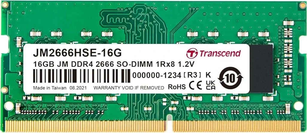 Transcend JetRam JM2666HSE-16G 16 GB DDR4-2666 Laptop RAM