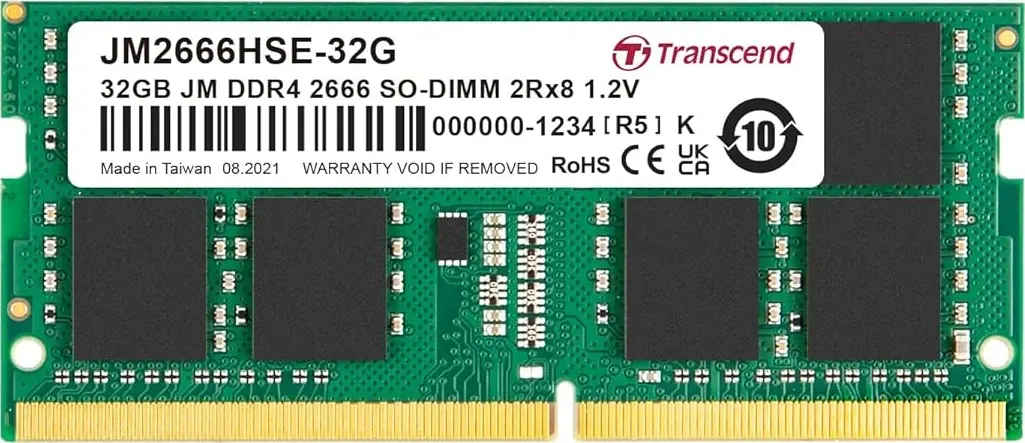 Transcend JetRam JM2666HSE-32G 32 GB DDR4-2666 Laptop RAM