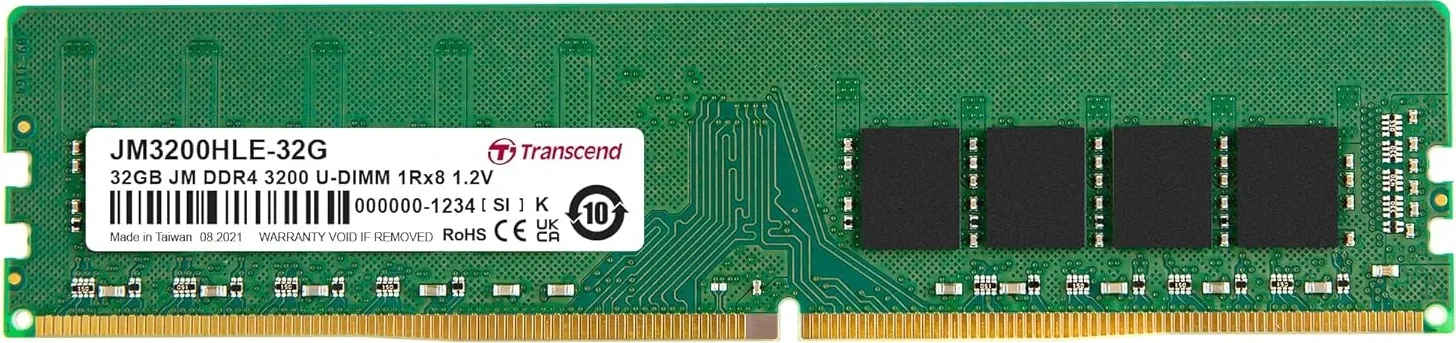 Transcend JetRam JM3200HLE-32G 32 GB DDR4-3200 Desktop RAM