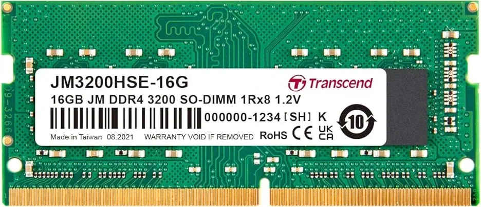 Transcend JetRam JM3200HSE-16G 16 GB DDR4-3200 Laptop RAM