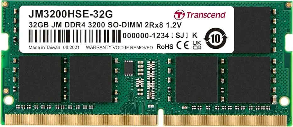 Transcend JetRam JM3200HSE-32G 32 GB DDR4-3200 Laptop RAM