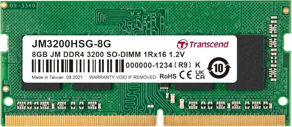 Transcend JetRam JM3200HSG-8G 8 GB DDR4-3200 Laptop RAM