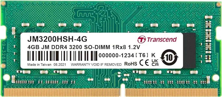 Transcend JetRam JM3200HSH-4G 4 GB DDR4-3200 Laptop RAM