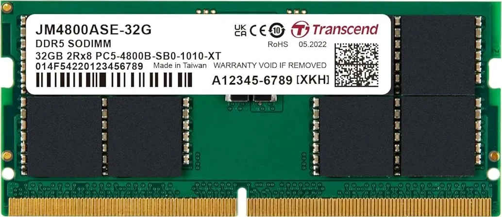 Transcend JM4800ASE-32G 32 GB DDR5-4800 Laptop RAM