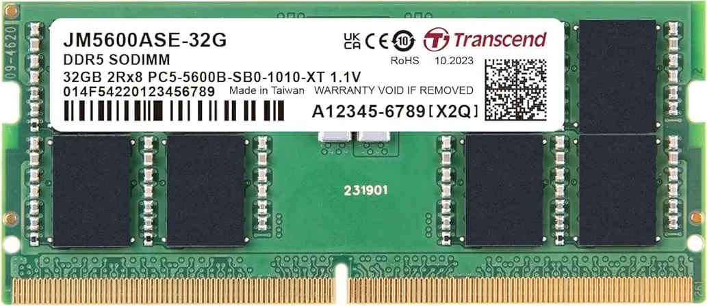 Transcend JM5600ASE-32G 32 GB DDR5-5600 Laptop RAM