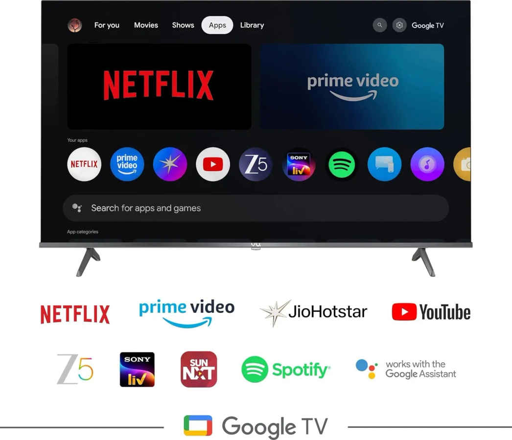 Vu GloQLED Series 55 inch Ultra HD 4K Smart QLED TV (55GLOQLED25)