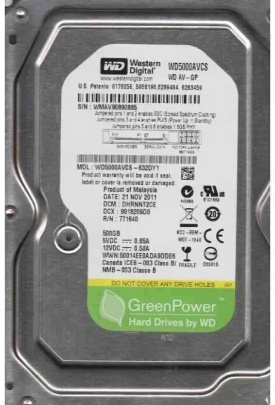 WD AV-GP WD5000AVCS 500 GB Desktop Internal Hard Disk Drive