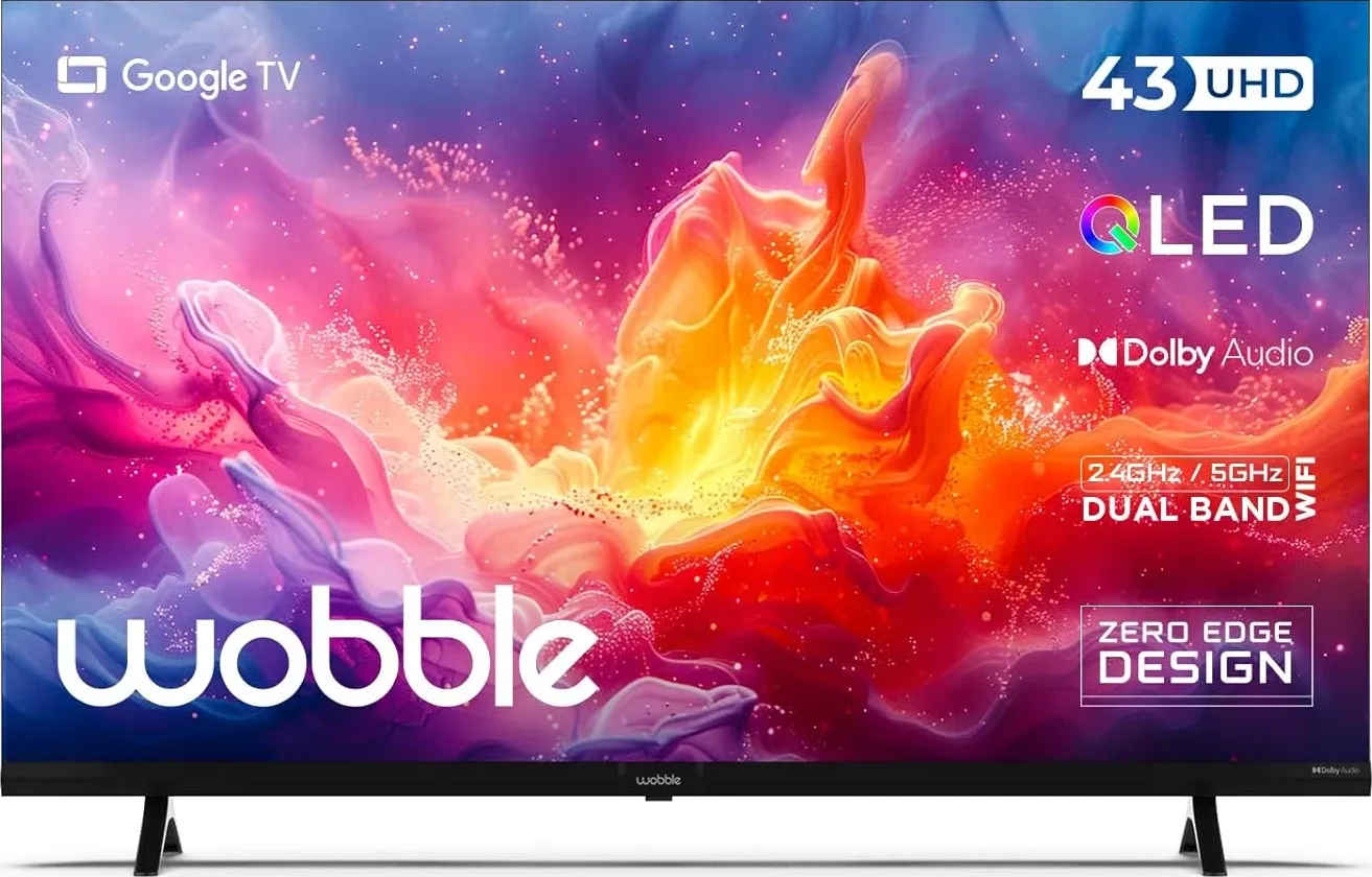 Wobble QD Series 43 inch Ultra HD 4K Smart QLED TV (WB43GTAW9602QD)