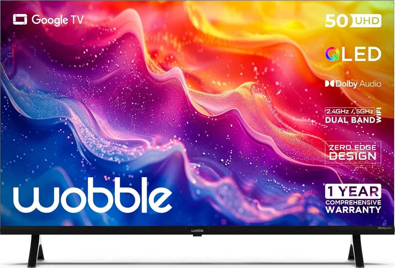 Wobble QD Series 50 inch Ultra HD 4K Smart QLED TV (WB50GTAW9602QD)