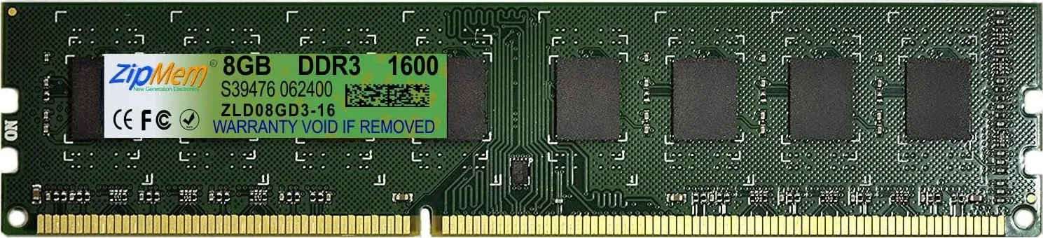 Zipmem ZLD08GD3-16 8 GB DDR3-1600 Desktop RAM