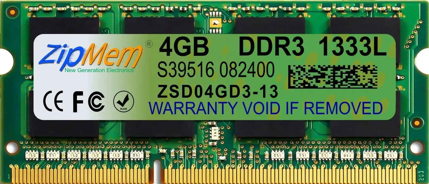 Zipmem ZSD04GD3-13 4 GB DDR3L-1333 Laptop RAM