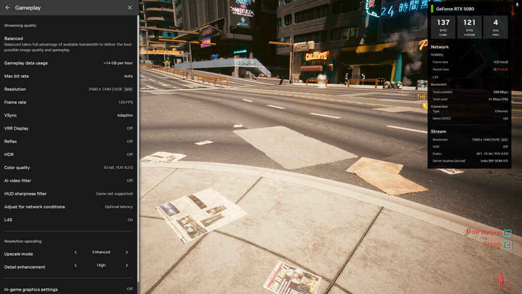 NVIDIA GeForce Now India Ingame Overlay