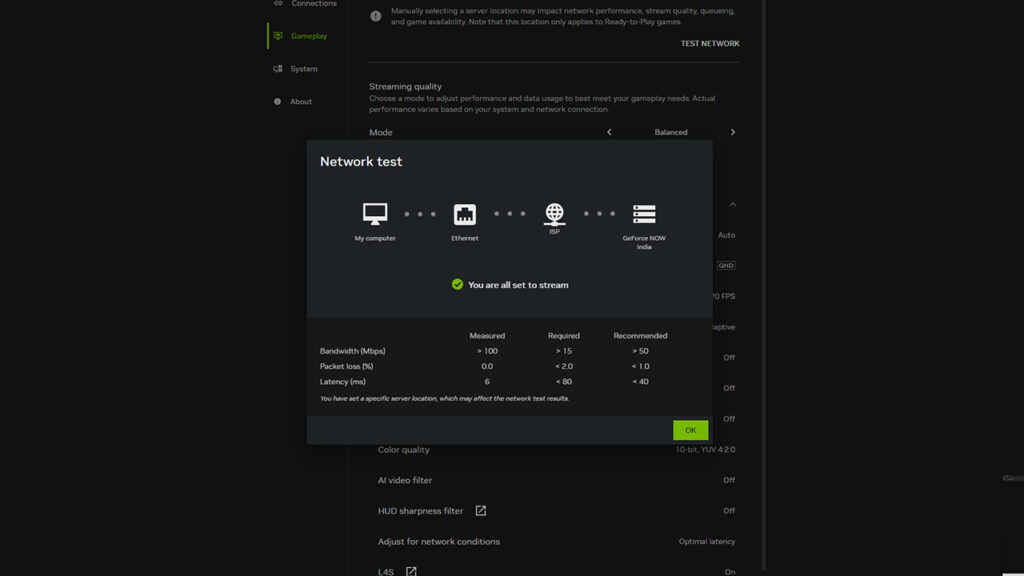 NVIDIA GeForce Now India Network Speeds
