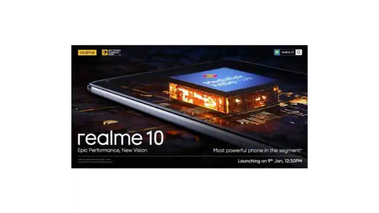 Realme 10 4G to launch in India on January 9 2023: All you need to know