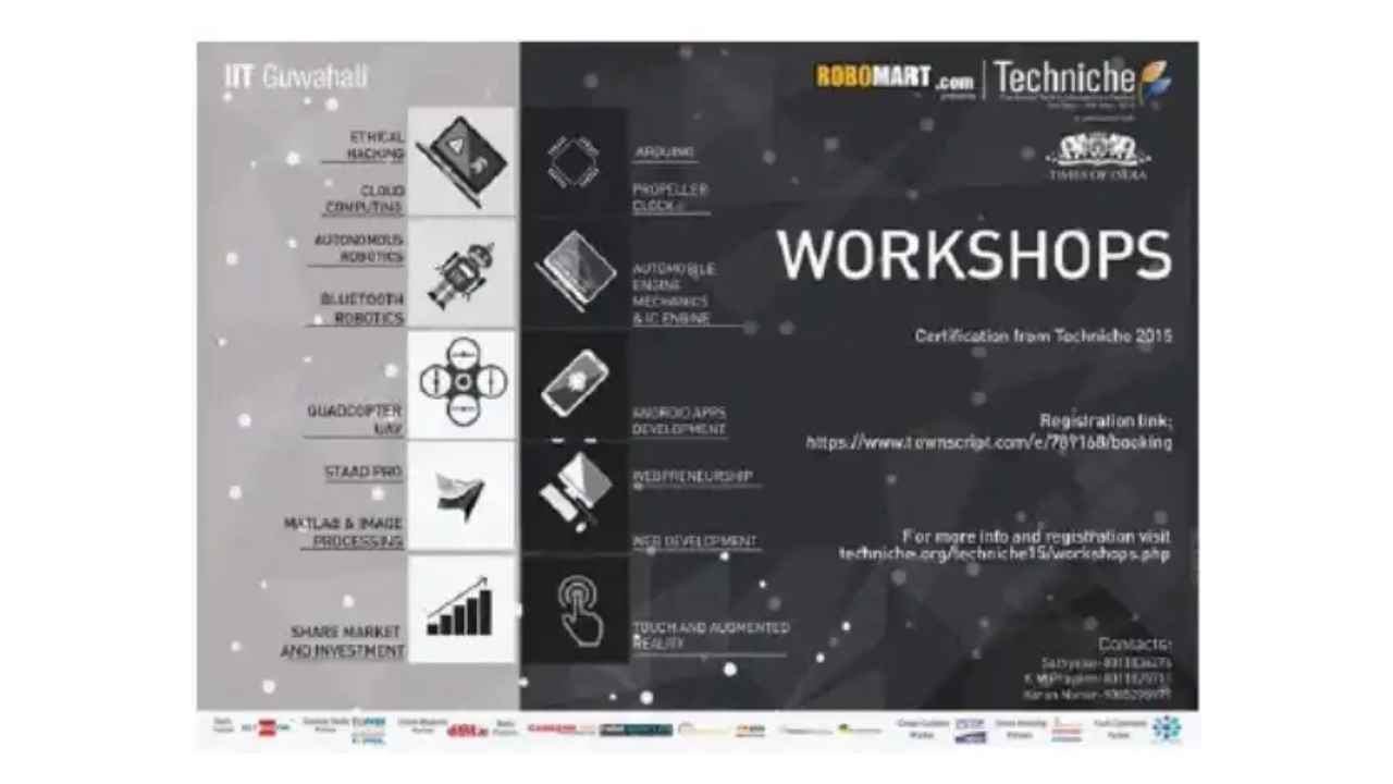Workshops and Robotics – Techniche 2015