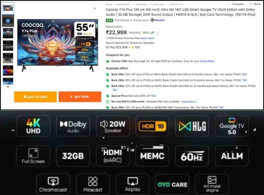 New Year Big Deal: 4K Smart Tv