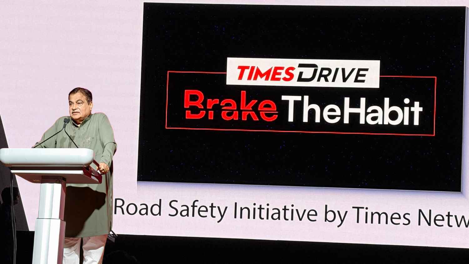 Nitin Gadkari launches Times Drive’s ‘Brake the Habit’ safety initiative campaign