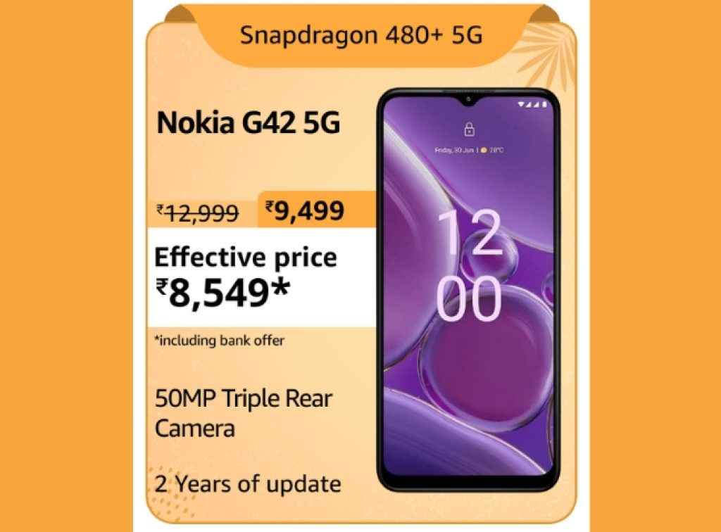 Nokia G42 5G Smartphone best deal on Amazon summer sale 2024