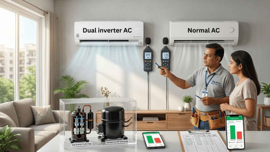 Normal AC vs dual inverter AC