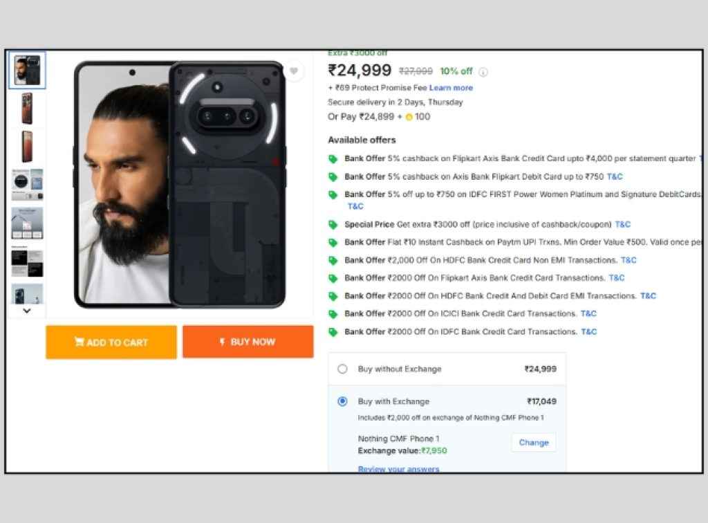 Nothing Phone (3a) Flipkart deal