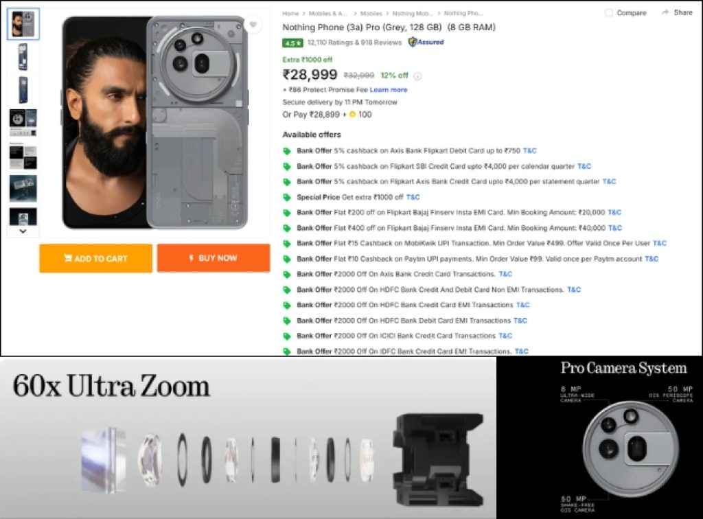Nothing Phone (3a) Pro Deal on Flipkart sale