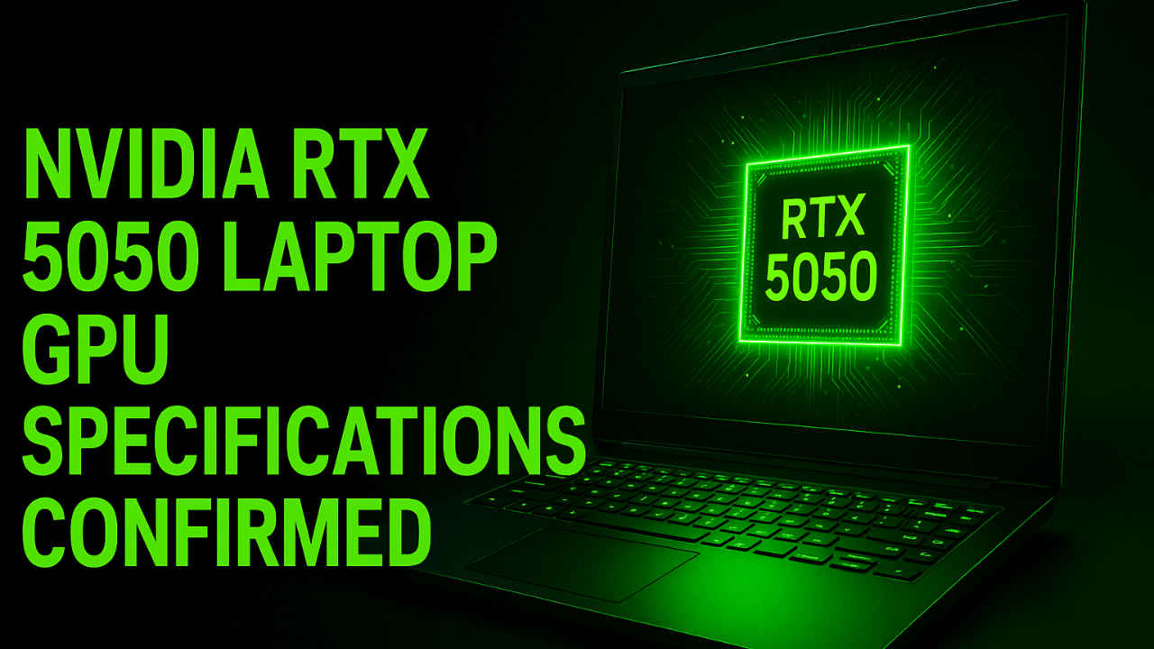 NVIDIA RTX 5050 laptop GPU specifications confirmed