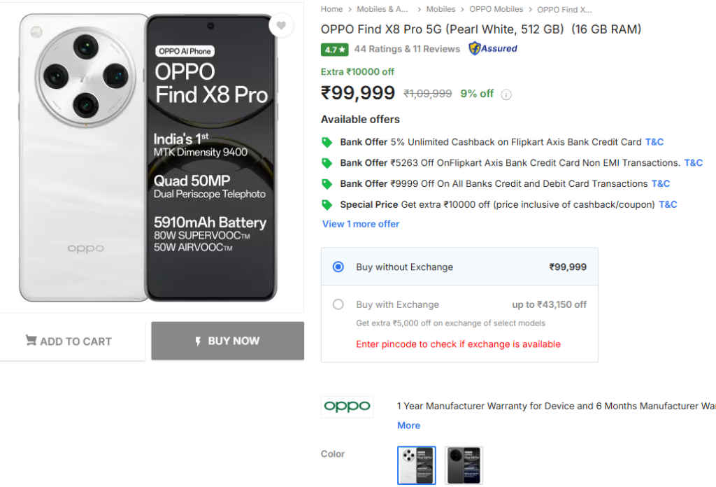 OPPO Find X8 Pro 5G Price Cut In India 2025