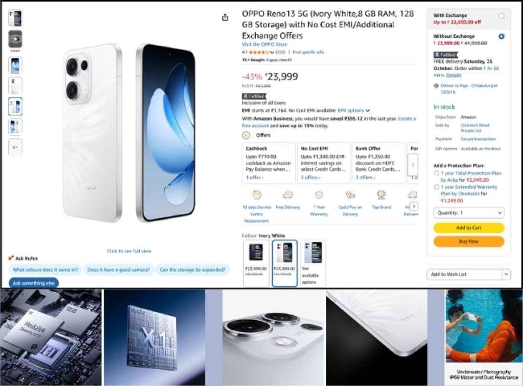 OPPO Reno 13 5G Amazon deal