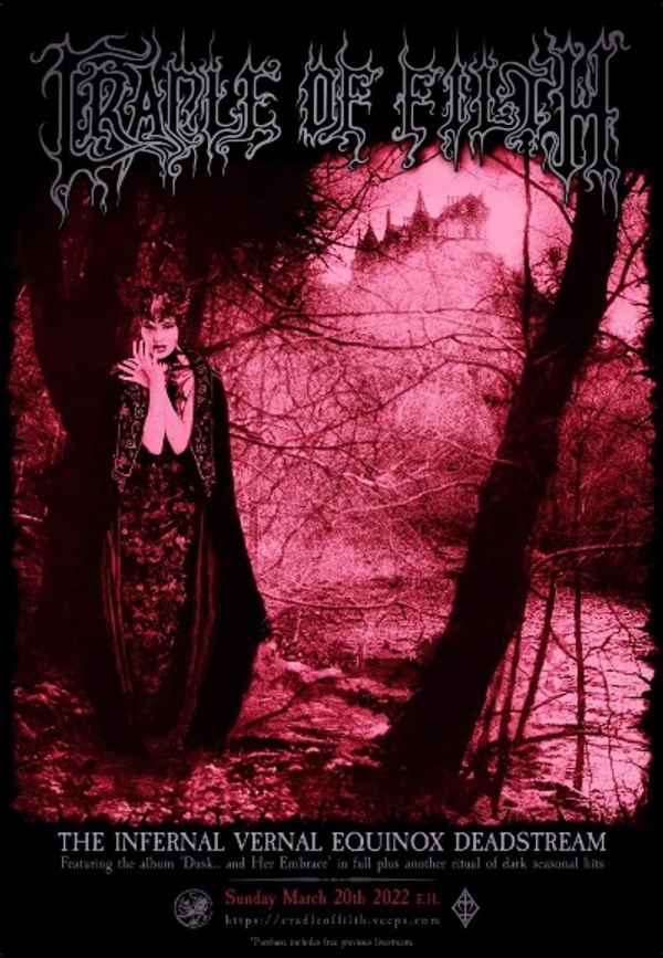 Cradle of Filth - The Infernal Vernal Equinox Deadstream Poster 2